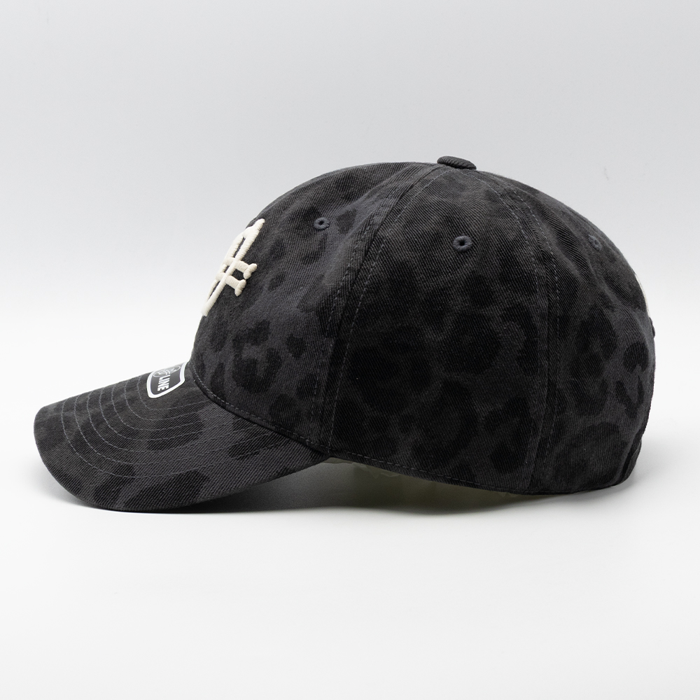위얼드월드 본투비 워시드 레오파드 볼캡 블랙(Weird World Born to Be Washed Leopard Ball Cap Black) - 3