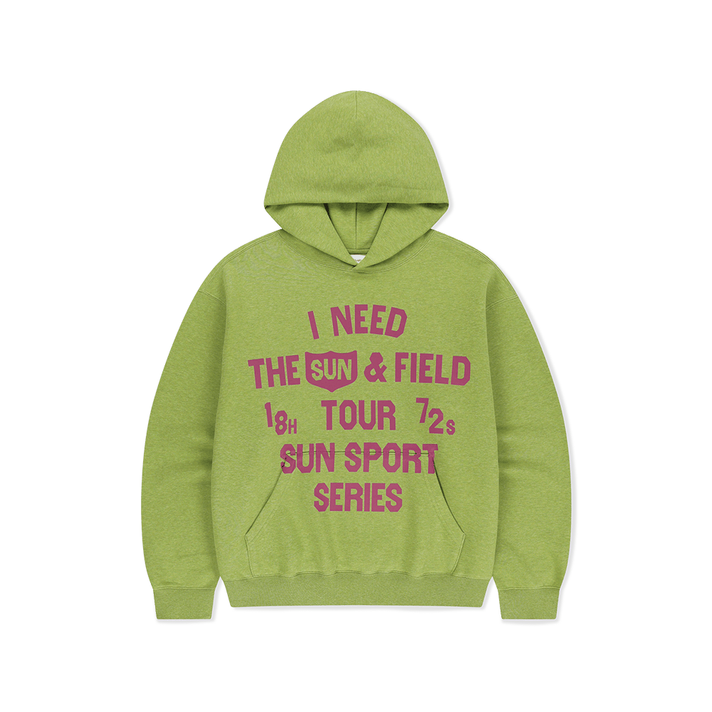 SL263TSWHO01HIM [5% 적립] sunlovetour SUN and Field Hoodie Heather Lime