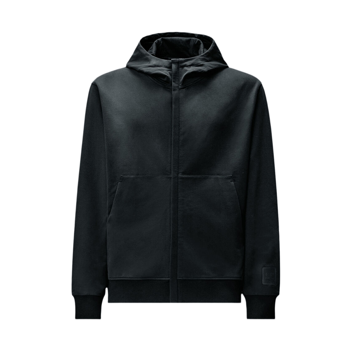 21CLSS017A006452W999 C.P. Company Metropolis Series Stretch Fleece Hooded Logo Sweatshirt Black - 26FW