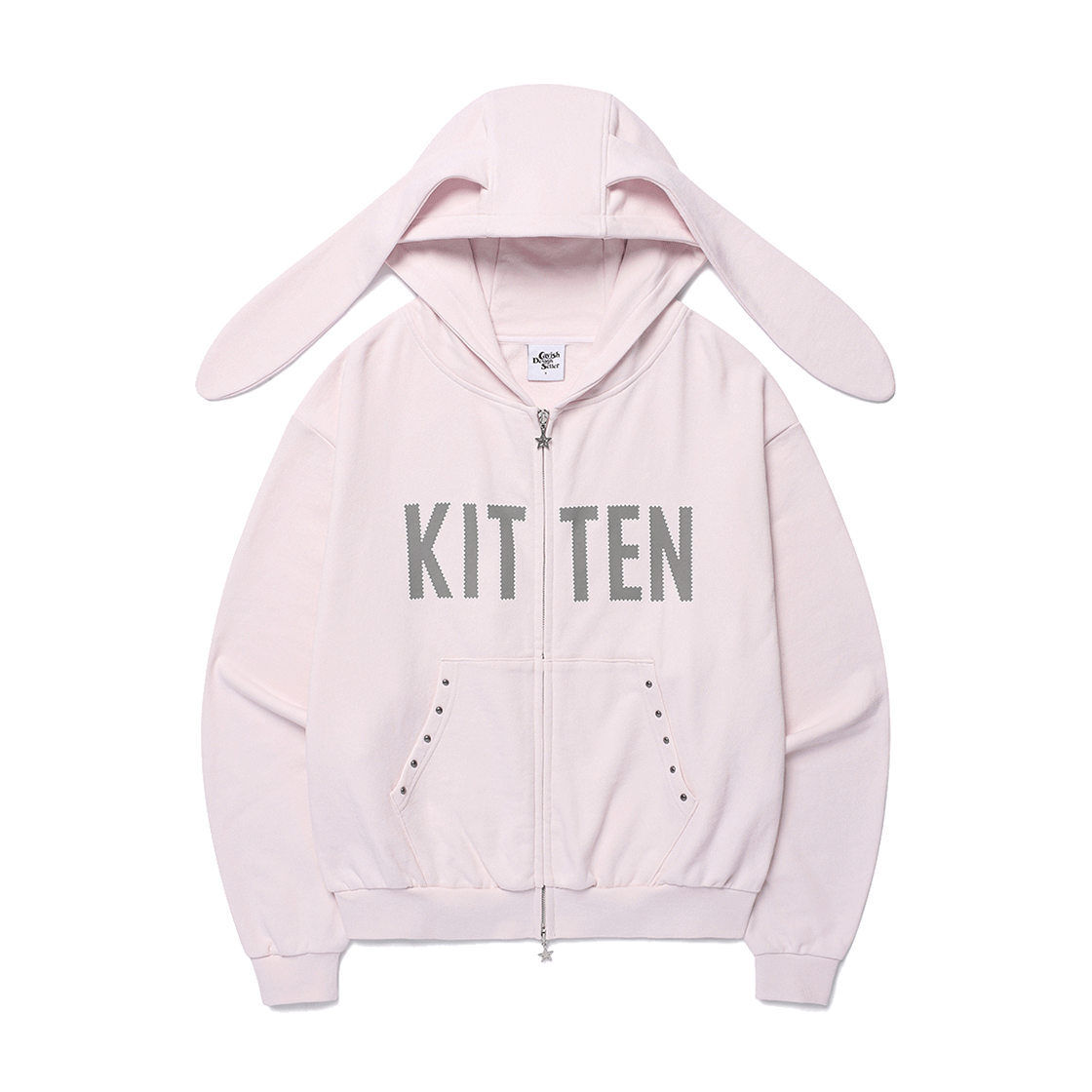 카비시 키튼 이어 집업 후디 핑크(CAVISH Kitten Ears Zip Up Hoodie Pink)