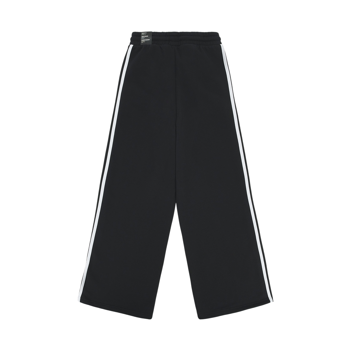 (W) 아디다스 에센셜 삼선 프렌치 테리 와이드 팬츠 블랙 - KR 사이즈((W) Adidas Essentials 3-Stripes French Terry Wide Pants Black - KR Sizing) - 2