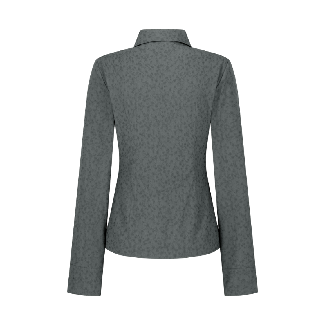 아모멘토 우먼 플로럴 슬림 셔츠 그레이 - 26FW(Amomento Women Floral Slim Shirt Grey - 26FW) - 2