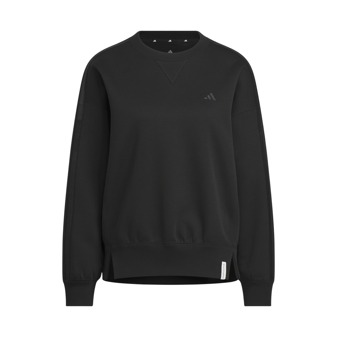 KF8238 (W) Adidas Essentials Plus 3 Stripes Sweat Crew Black - KR Sizing