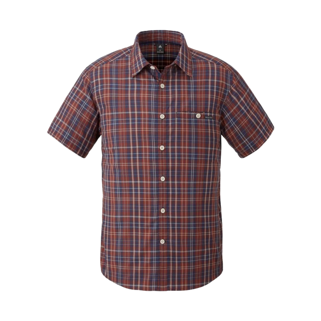 2304634 Montbell Wickron Light Single Pocket Short Sleeve Shirt Red