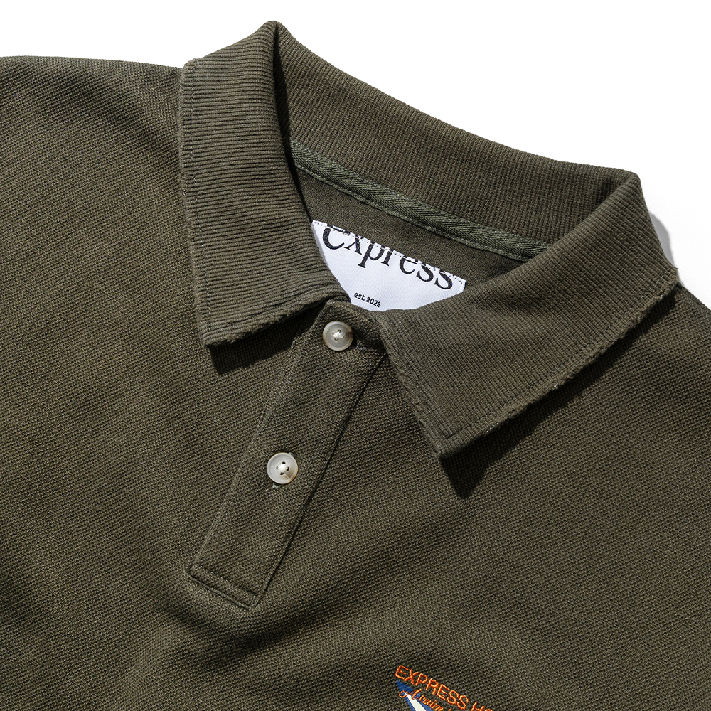 익스프레스 홀리데이 알바트로스 워시드 피케 셔츠 카키(Express Holiday Albatross Washed Pique Shirt Khaki) - 3