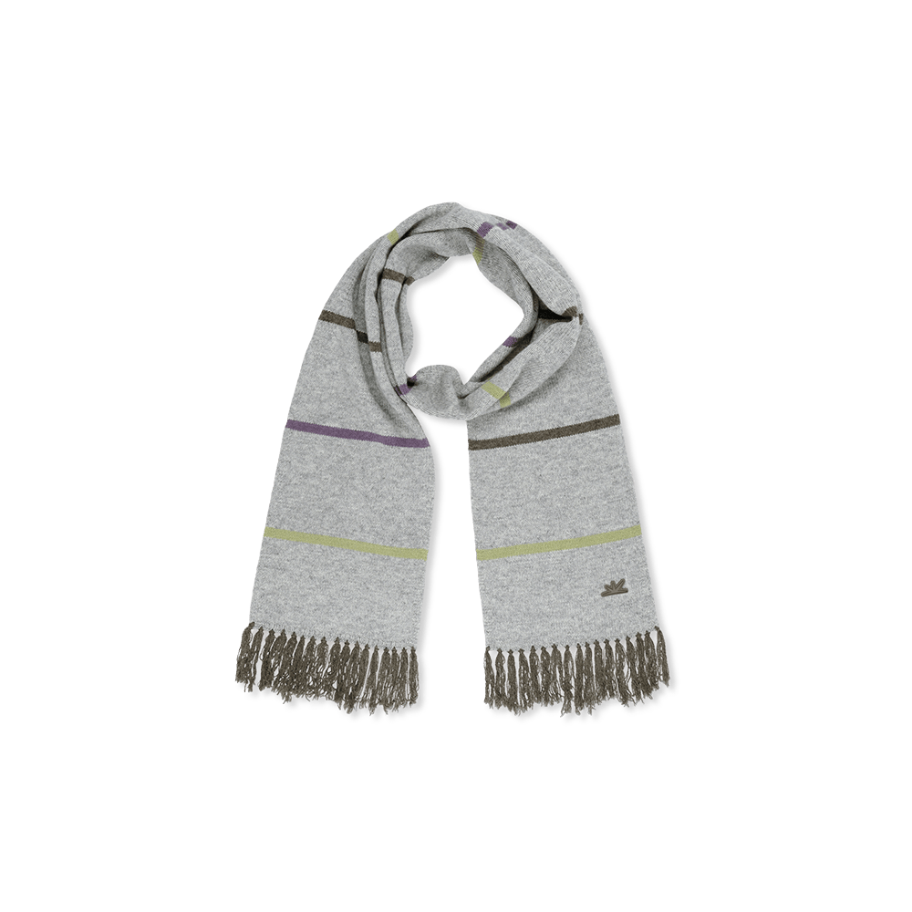 SL263KACSC01HR [5% 적립] sunlovetour Multi Stripe Muffler Heather Grey