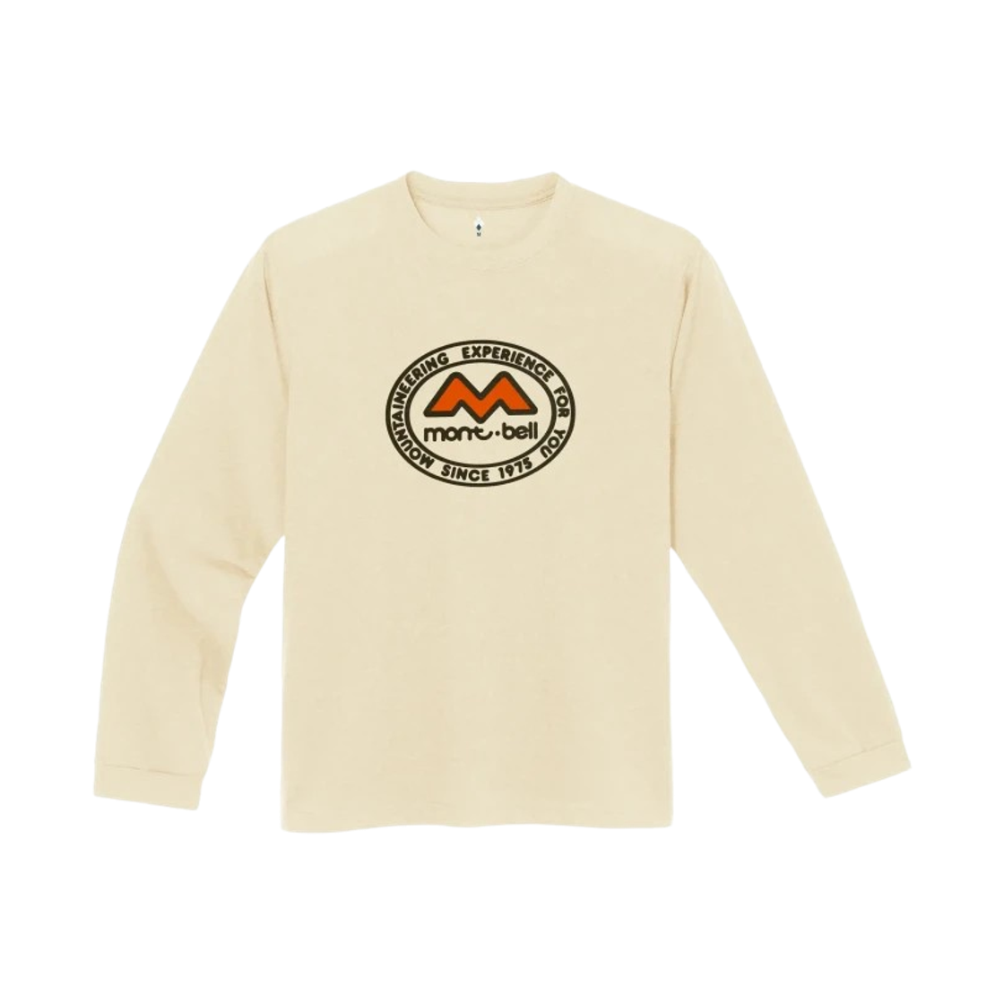 1114010 Montbell Wickron Long Sleeve M Mark 50th T-Shirt Anniversary Ivory