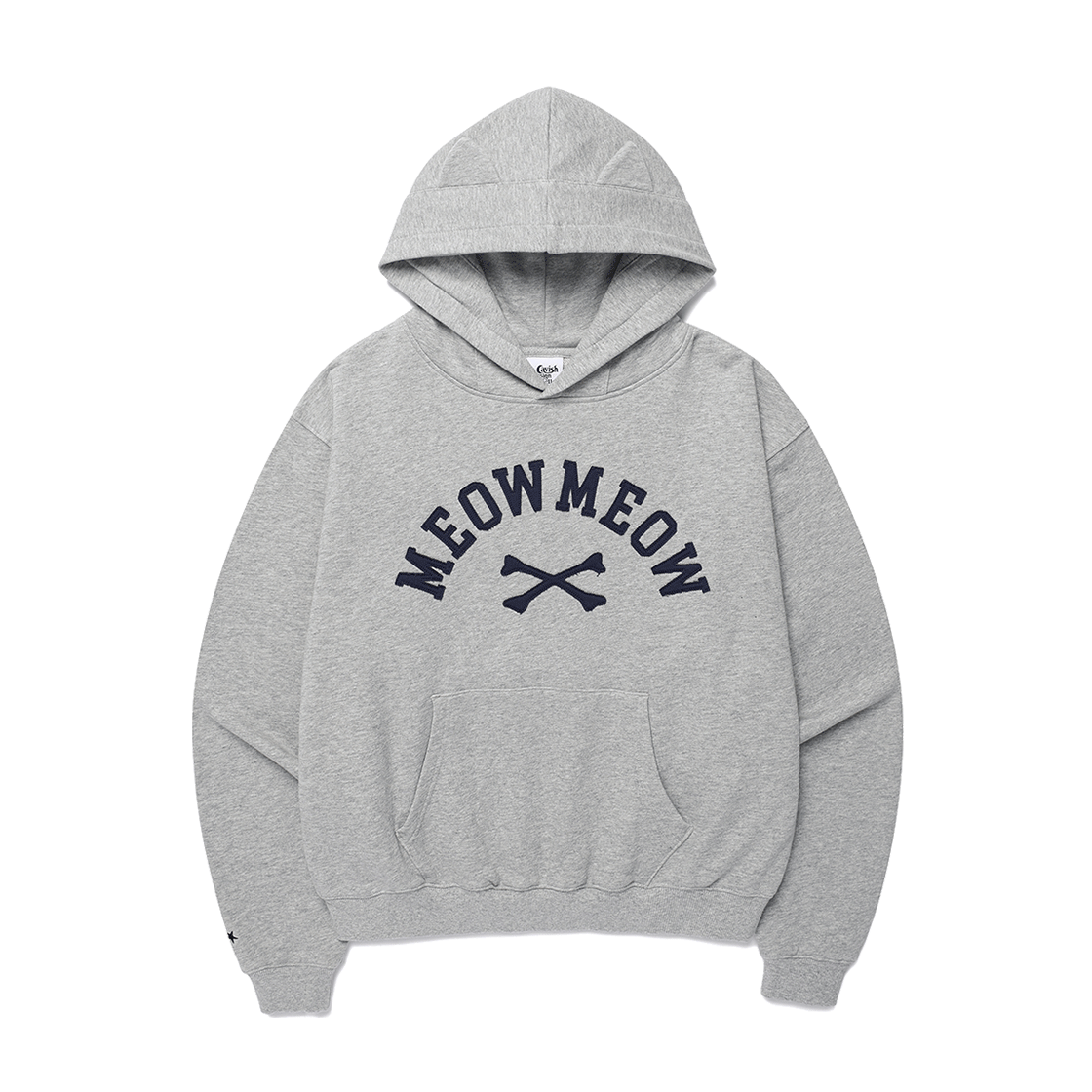 CV2GFFM401AGR CAVISH Meow Meow Cat Ear Hoodie Grey