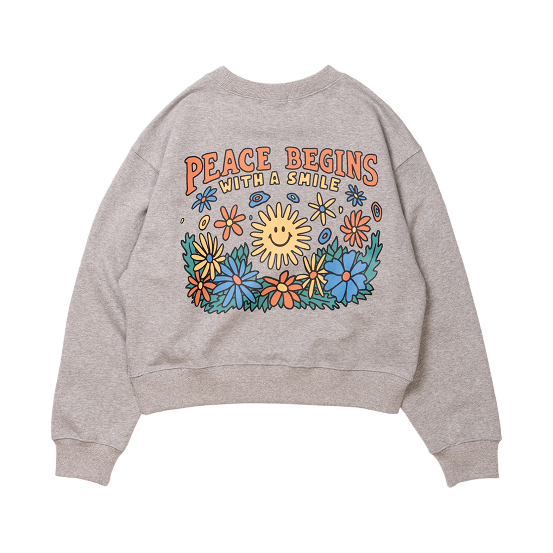 26FW0113 BIGWAVE COLLECTIVE Peace Again Women’S Fit Sweatshirt Sport Gray