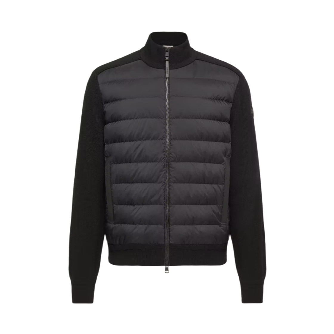 L2-091-9B00011-M4281-999 Moncler Wool & Cashmere Blend Padded Zip-Up Cardigan Black - 26FW