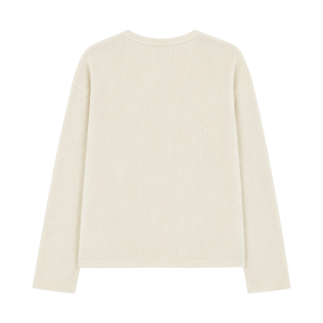 지크립 링 스냅 라운드 넥 세미 크롭 니트 가디건 아이보리(GCLIP Ring Snap Round Neck Semi-Crop Knit Cardigan Ivory) - 3