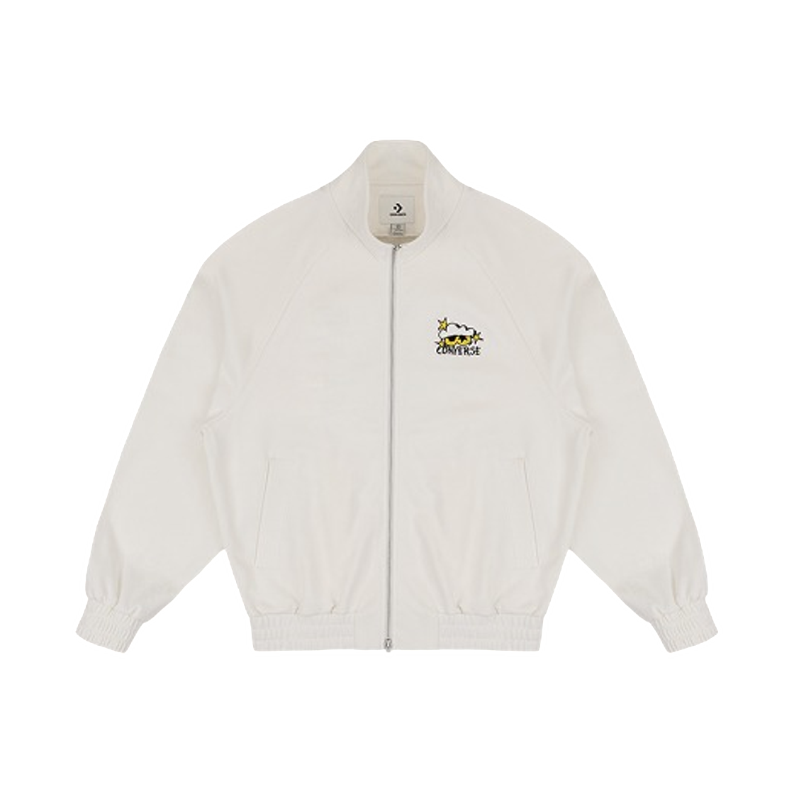 컨버스 x 조앤프렌즈 오버사이즈 집업 스웨트셔츠 에그렛(Converse x Zo&Friends Oversized Zip-Up Sweatshirt Egret)