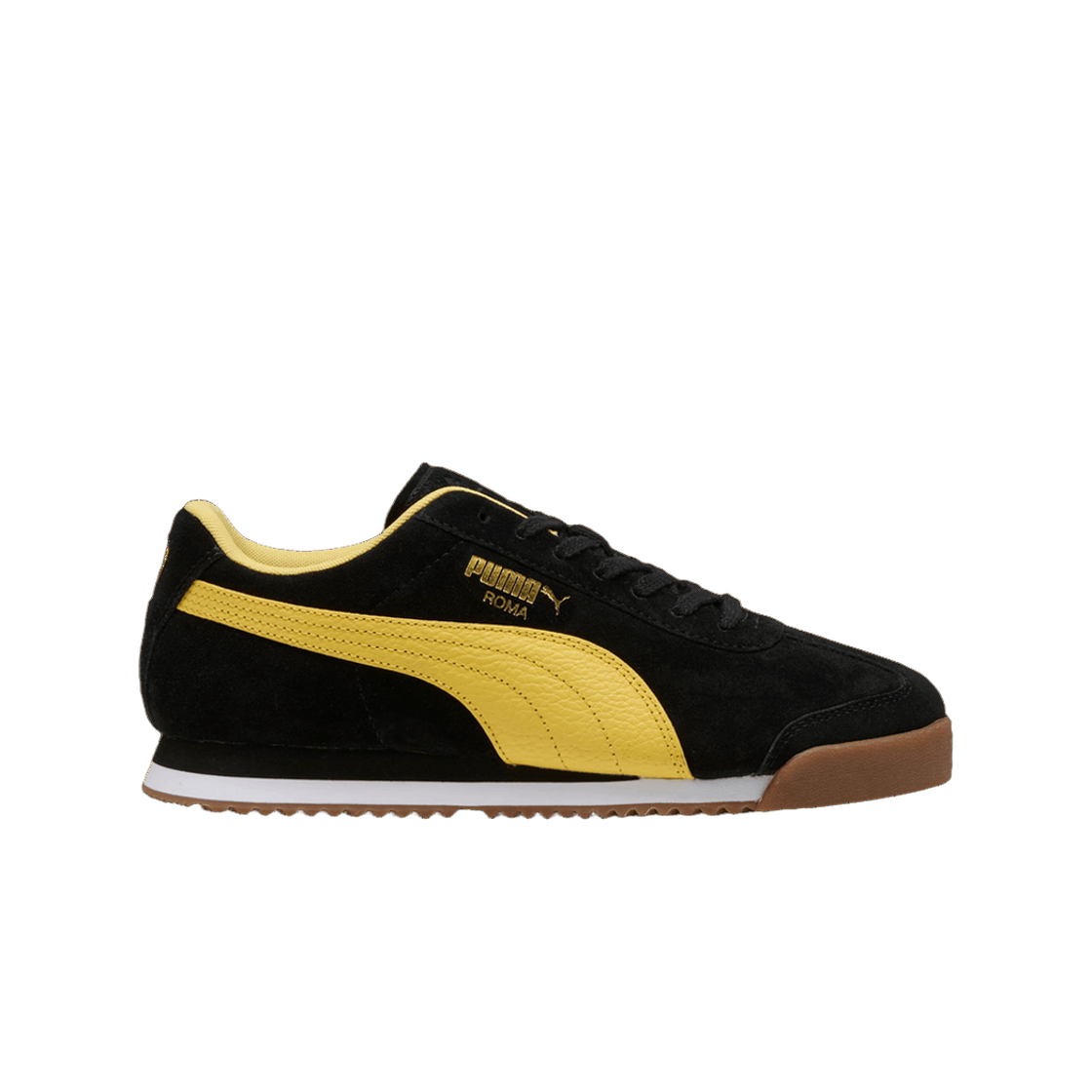 398635-06 Puma Roma Suede Black Sunny Yellow