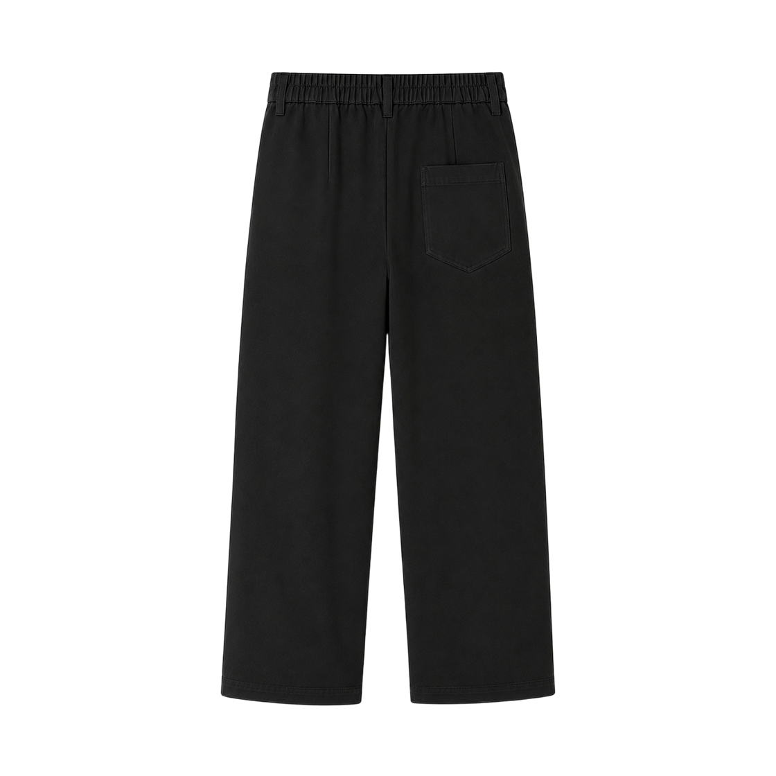 지크립 릴렉스 하프밴딩 핀턱 세미 와이드 슬랙스 블랙(GCLIP Relaxed Half-Banding Pintuck Semi-Wide Slacks Black) - 3