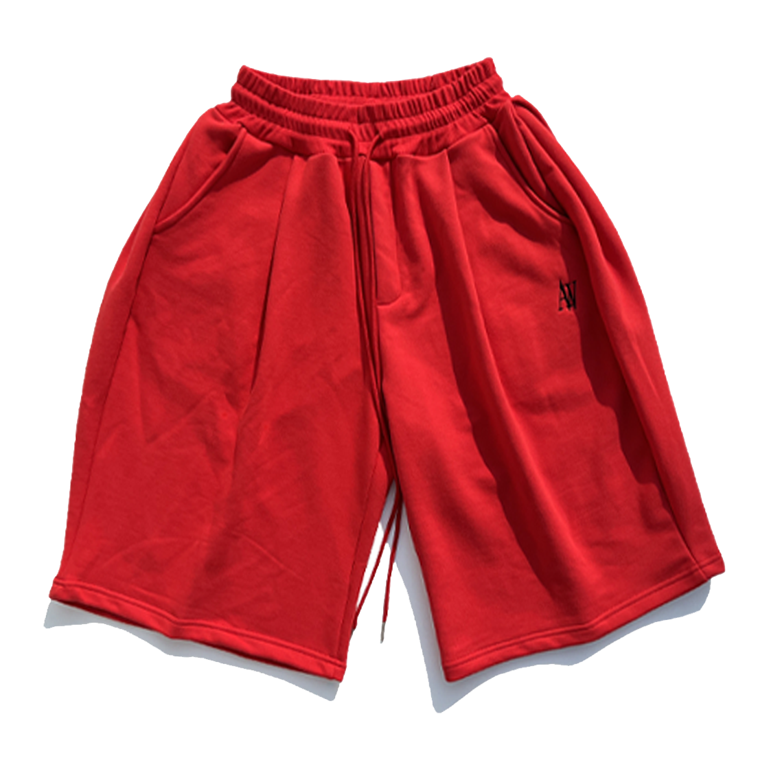 어텐션로우 에디션1. 3턱 벌룬핏 버뮤다 트레이닝 숏팬츠 레드(ATTENTIONROW Edition1. 3-tuck balloon fit Bermuda training shorts red) - 2