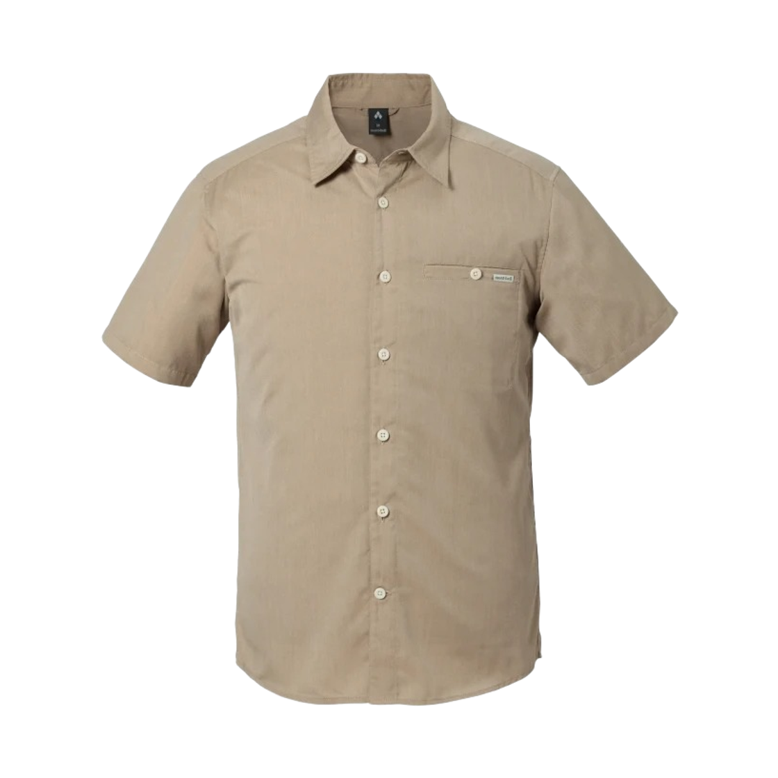2304634 Montbell Wickron Light Single Pocket Short Sleeve Shirt Tan