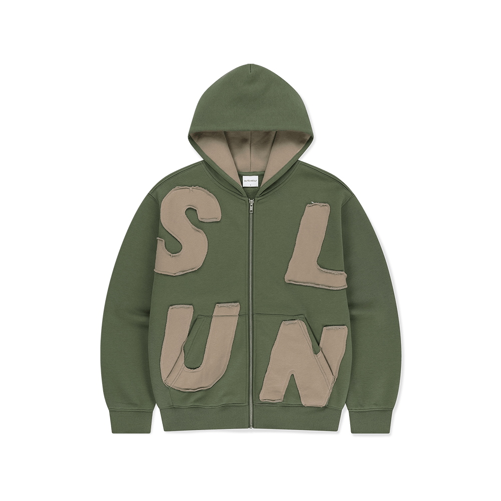 SLCO0TSWHZ02OV [5% 적립] sunlovetour Capital Brushed Zip Up Hoodie Olive