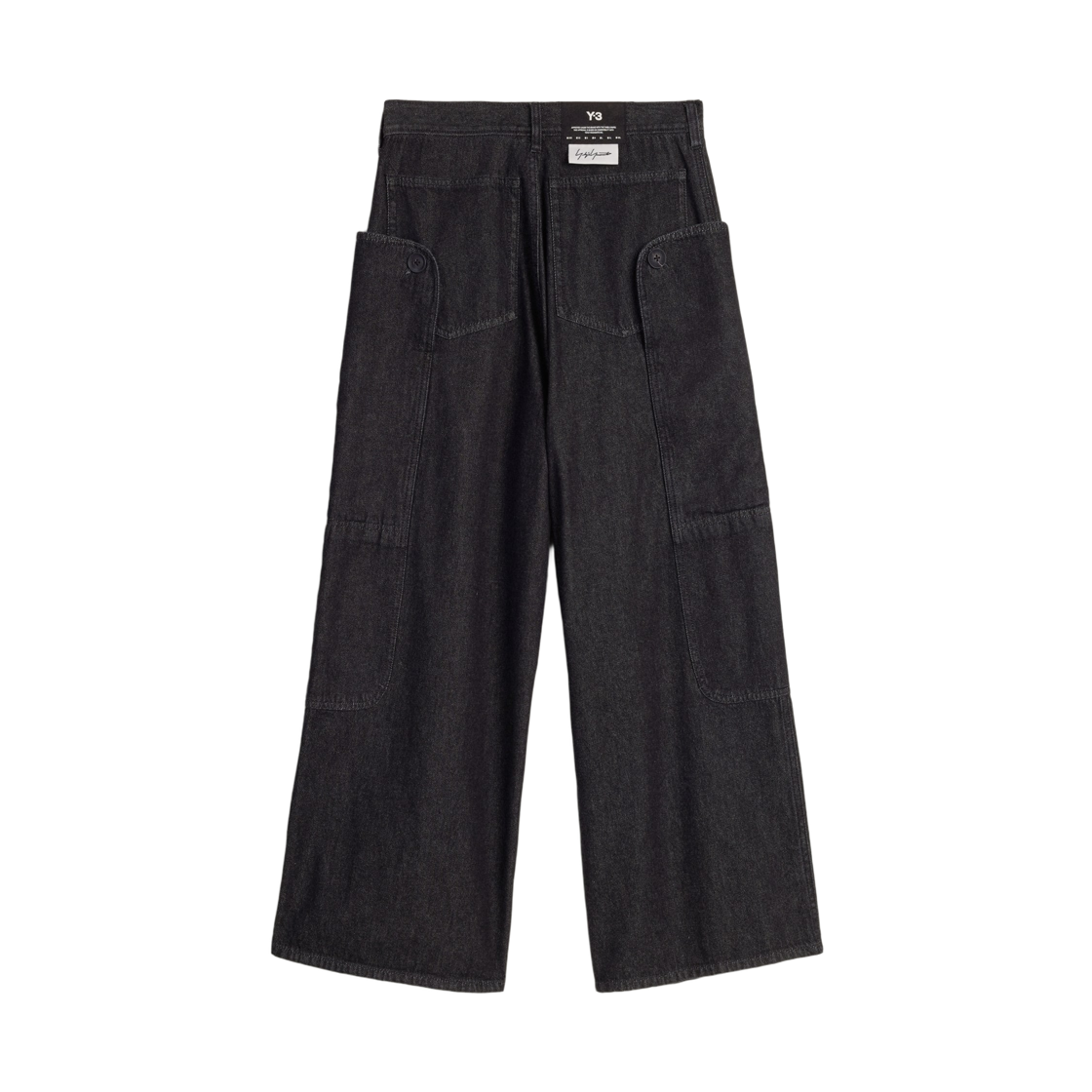 (W) Y-3 데님 스트레이트 레그 팬츠 블랙((W) Y-3 Denim Straight Leg Pants Black) - 2