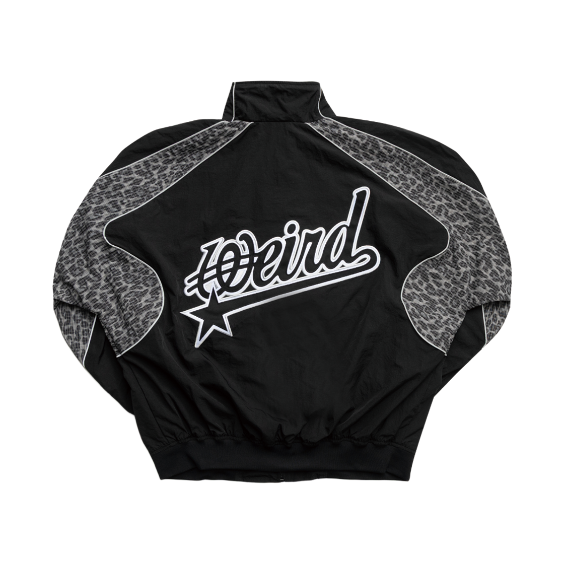 P00000PH Weird World 90s Reflective Leopard Track Jacket
