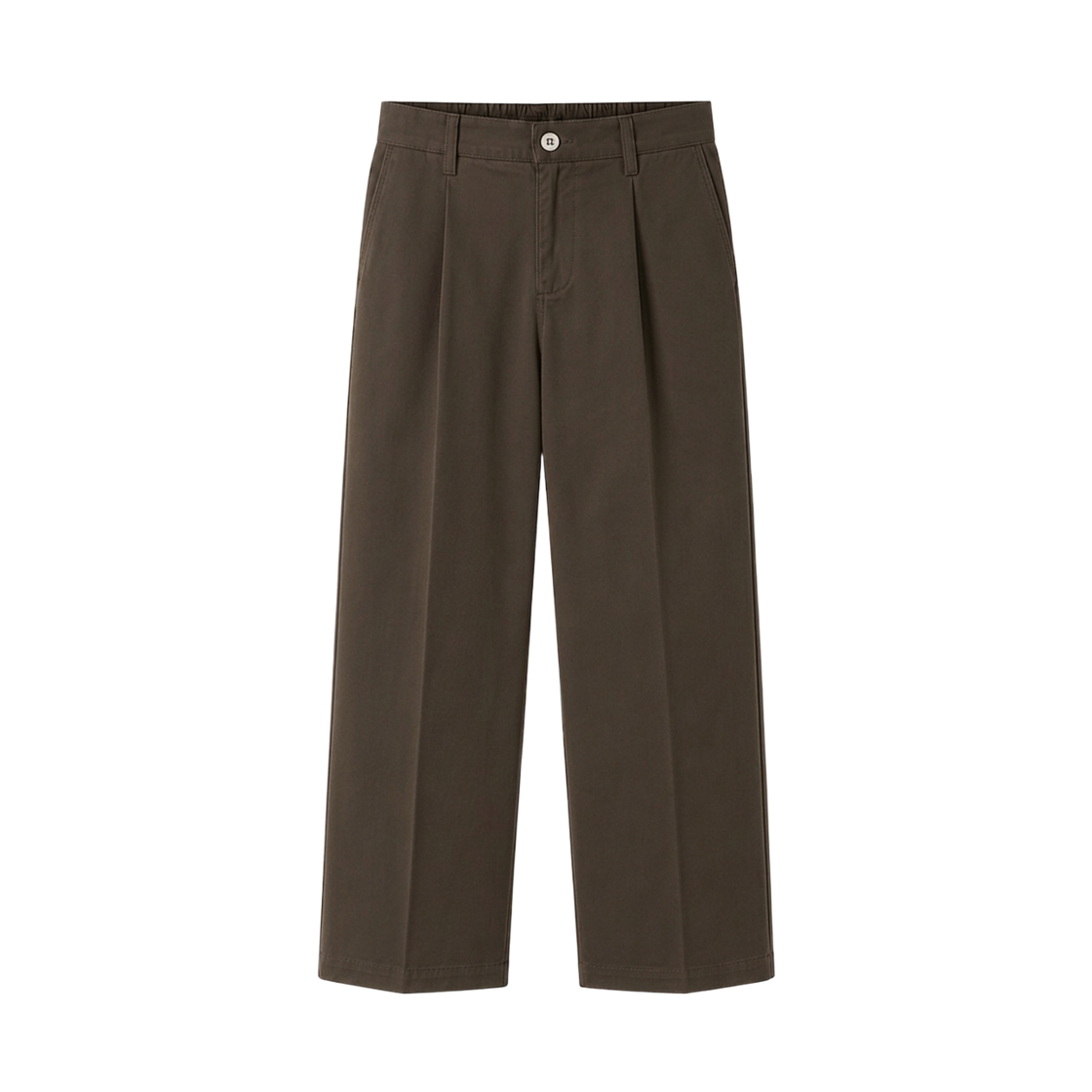 지크립 릴렉스 하프밴딩 핀턱 세미 와이드 슬랙스 모카브라운(GCLIP Relaxed Half-Banding Pintuck Semi-Wide Slacks Light Mocha Brown) - 2
