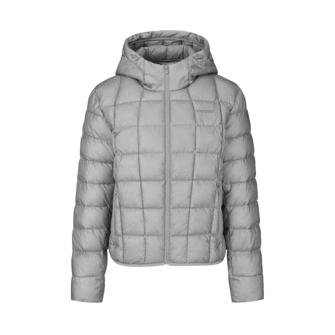 (W) 디스커버리 익스페디션 올버트 후드 경량 패딩자켓 그레이((W) Discovery Expedition Olvert Hooded Light Puffer Jacket Gray)