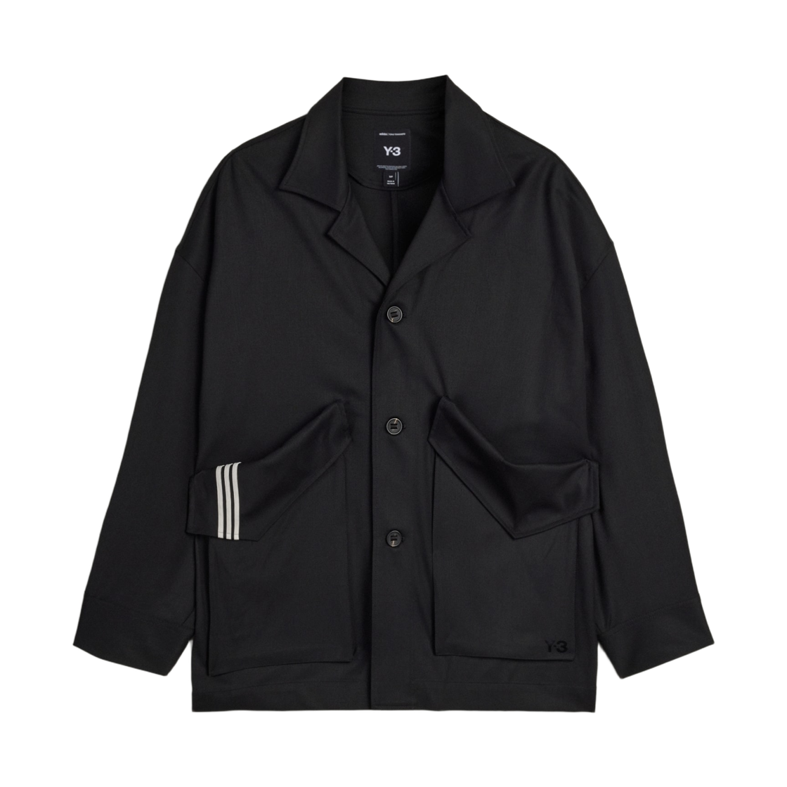KS3876 (W) Y-3 Wool Chore Coat Black