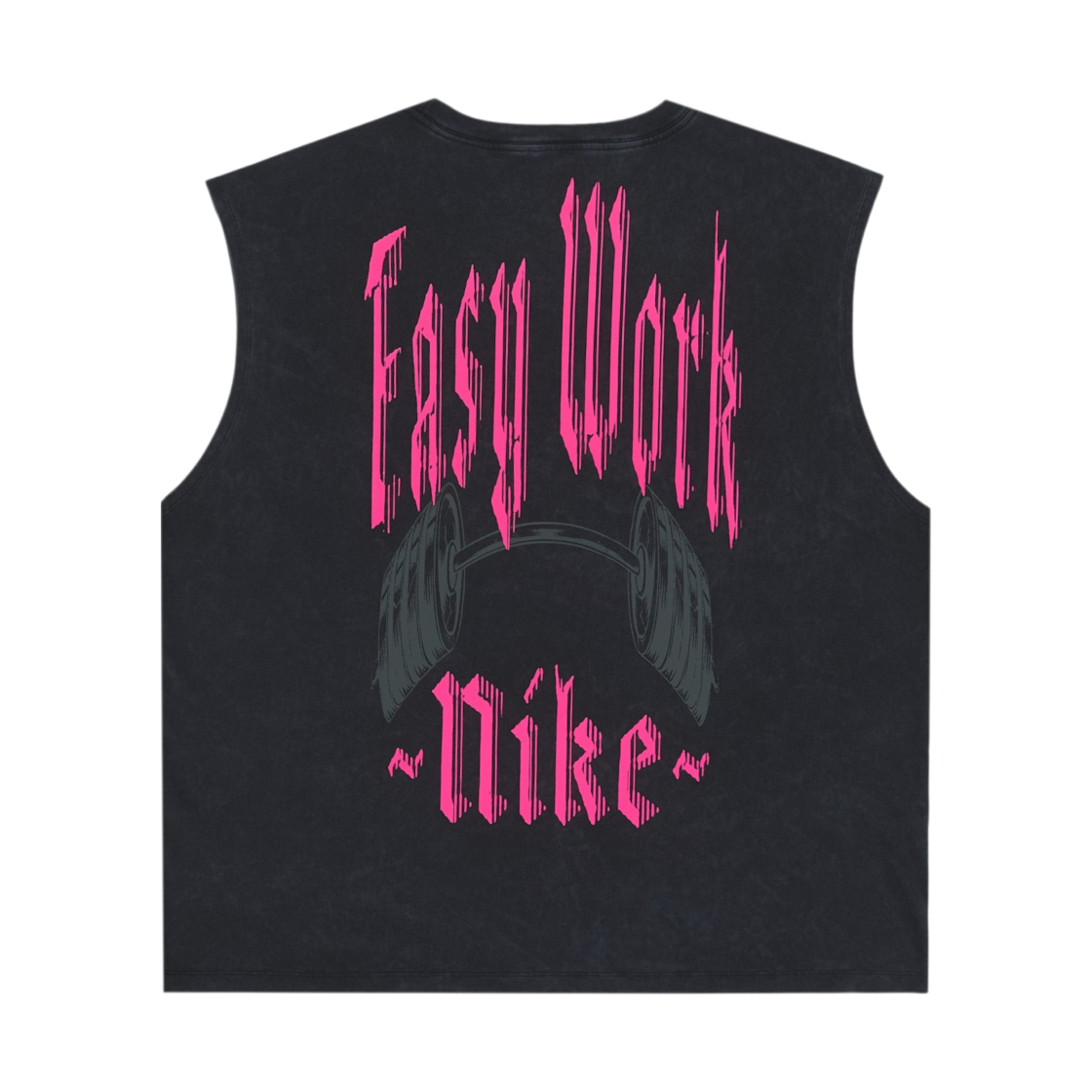나이키 슬리브리스 티셔츠 블랙 하이퍼 핑크 - 아시아(Nike Sleeveless T-Shirt Black Hyper Pink - Asia) - 2