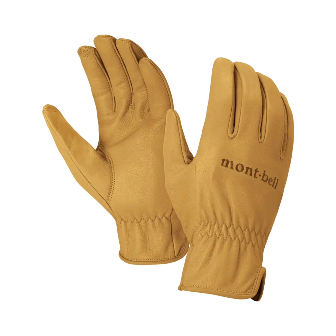 1118296 Montbell Field Leather Gloves Yellow Ocher