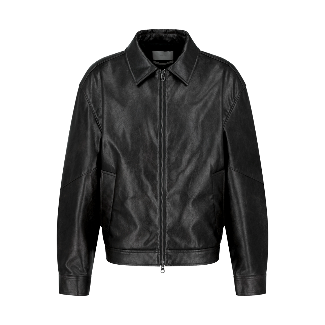 아모멘토 신세틱 레더 블루종 블랙 - 26FW(Amomento Synthetic Leather Blouson Black - 26FW)