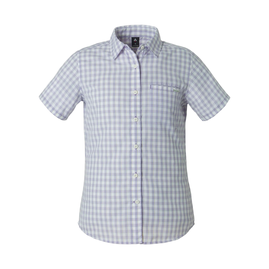 1114495 (W) Montbell Wickron Light Single Pocket Short Sleeve Shirt Lavender
