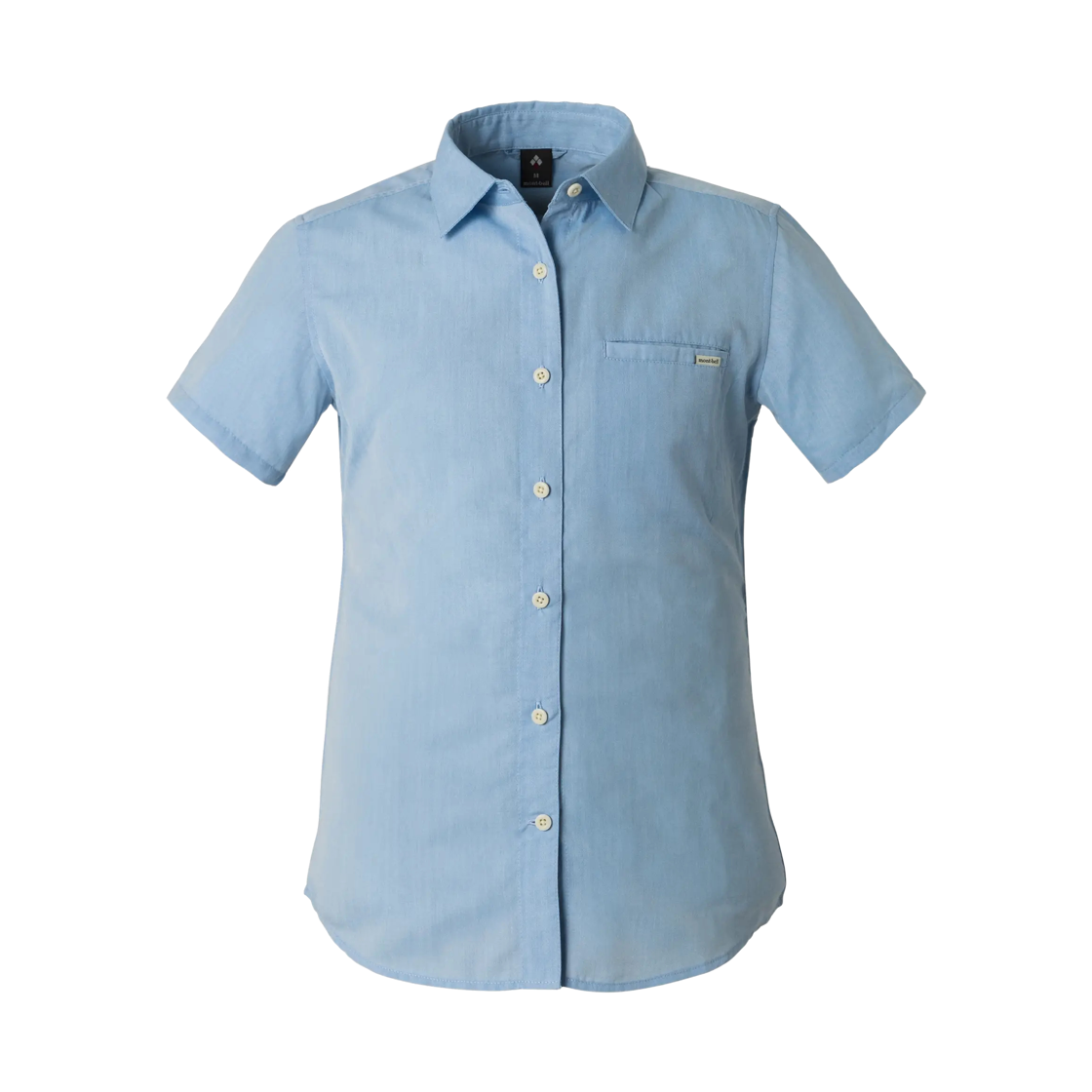 1114495 (W) Montbell Wickron Light Single Pocket Short Sleeve Shirt Light Blue 25