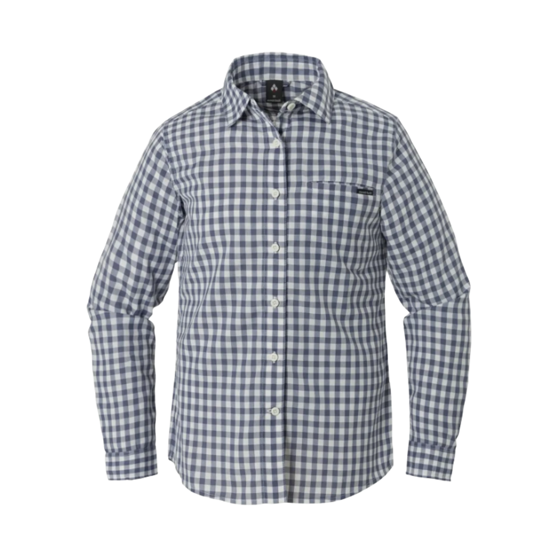 2304481 (W) Montbell Wickron Light Single Pocket Long Sleeve Shirt Blue