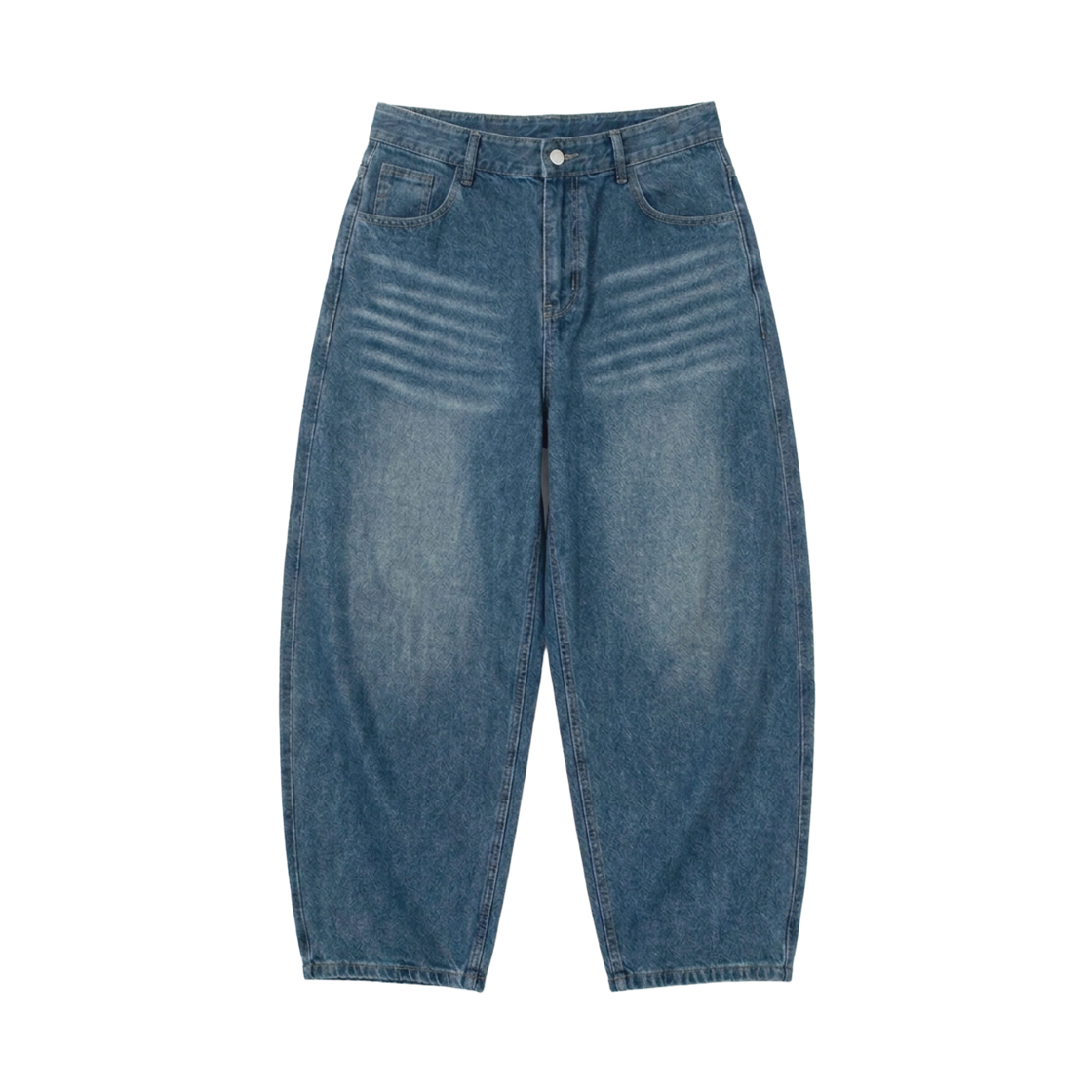 GC3967-블루 GCLIP Vintage Washed Super Balloon Wide Denim Pants Blue