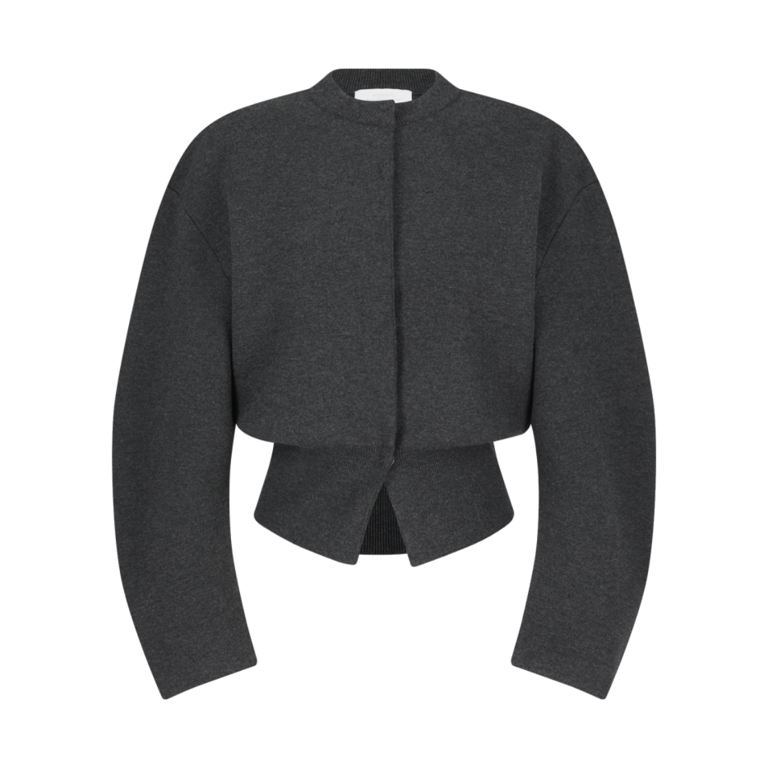 아모멘토 우먼 라운디드 슬리브 가디건 차콜 - 26FW(Amomento Women Rounded Sleeve Cardigan Charcoal - 26FW)