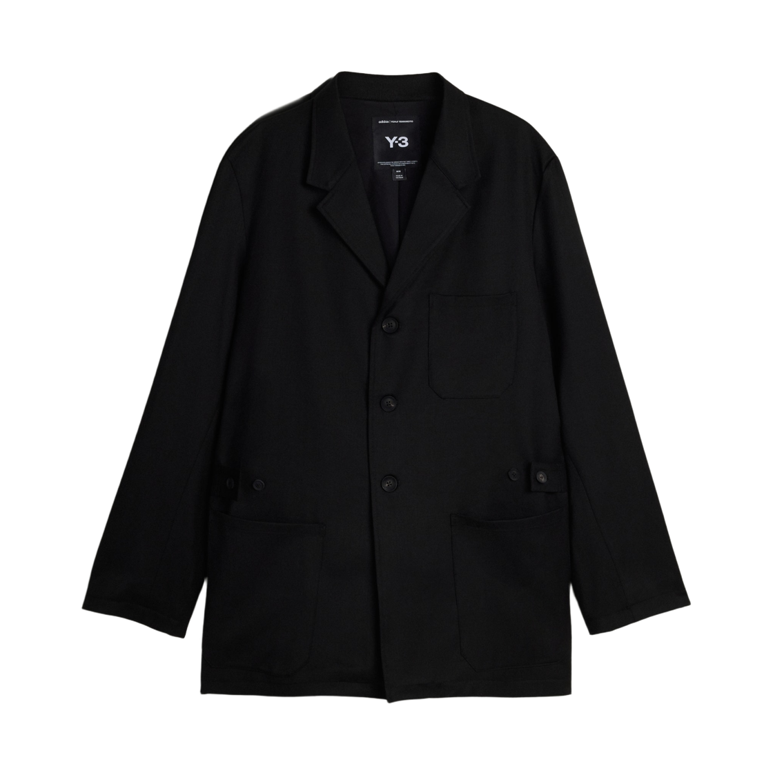 KR8710 Y-3 Wool Chore Coat Black