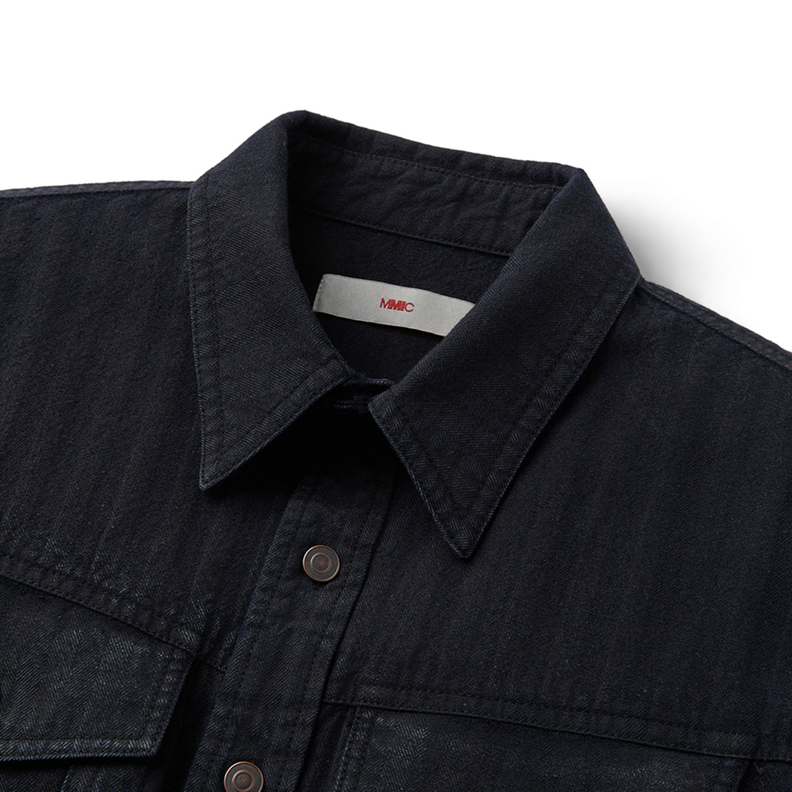 엠엠아이씨 릿지 헤링본 셔츠 네이비(MMIC Ridge Herringbone Shirt Navy) - 2