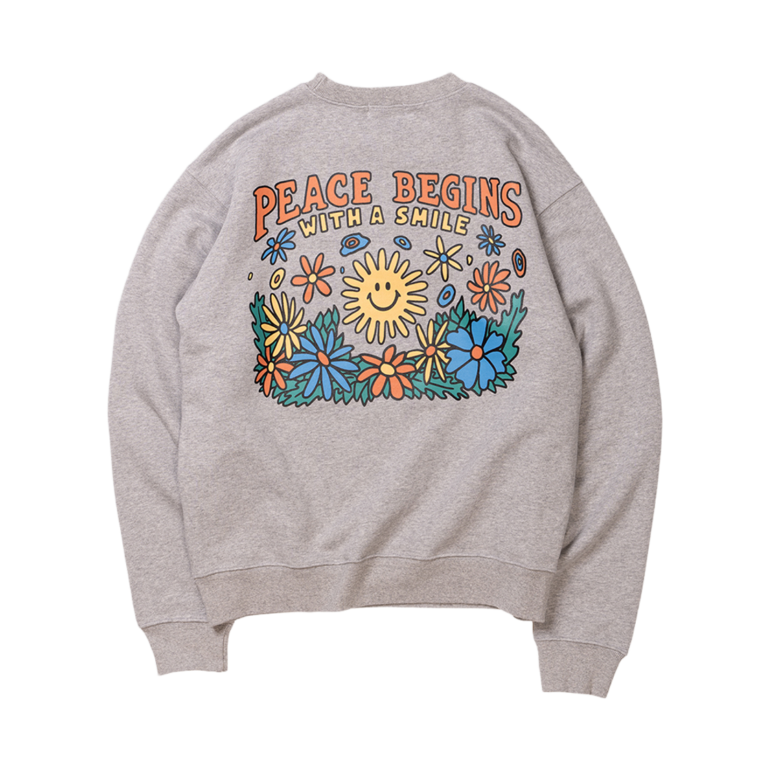 빅웨이브 컬렉티브 피스어게인 맨투맨 스포츠 그레이(BIGWAVE COLLECTIVE Peace Again Sweatshirt Sport Gray)