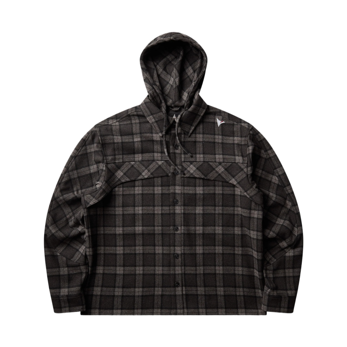 YBMW0229FA179-ANT0001 ROA Logger Wool Check Long Sleeve Shirt Anthracite