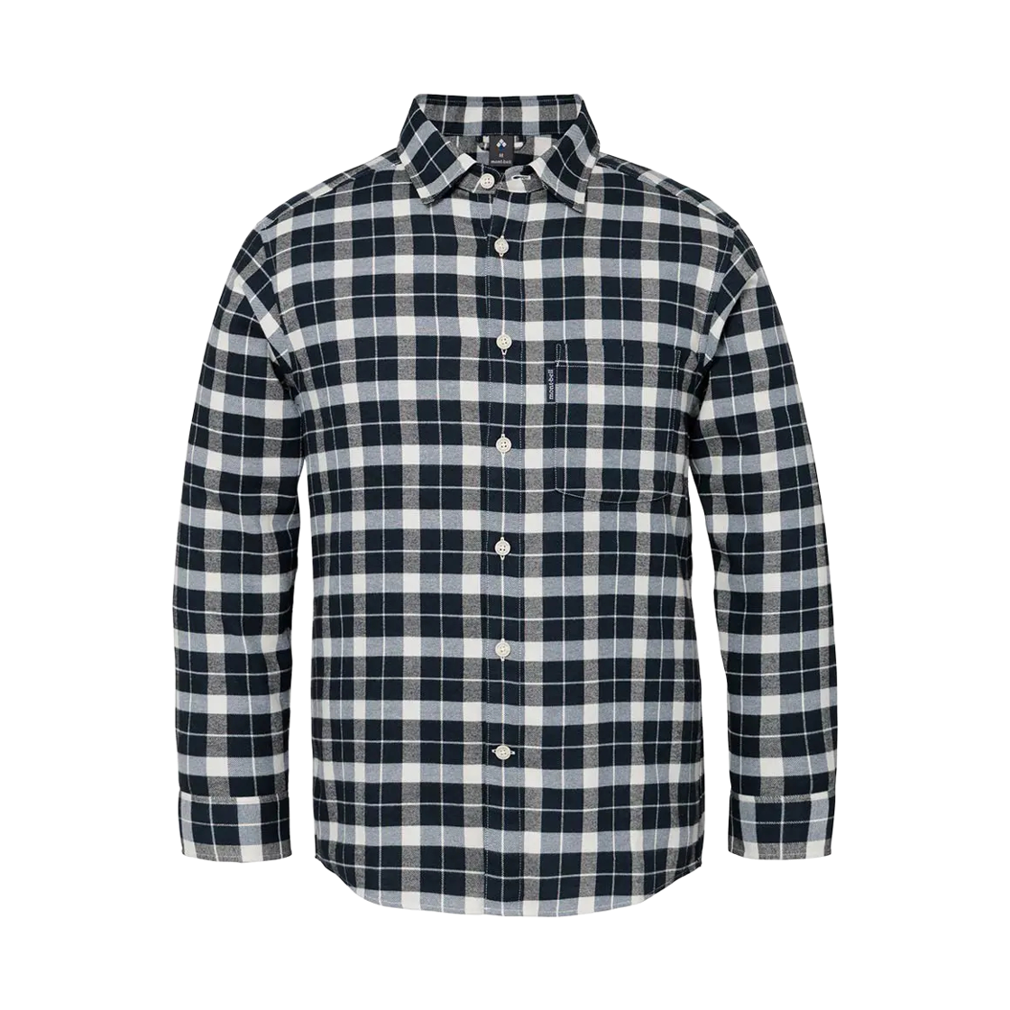 2104778 Montbell Core Spun Flannel Shirt Navy