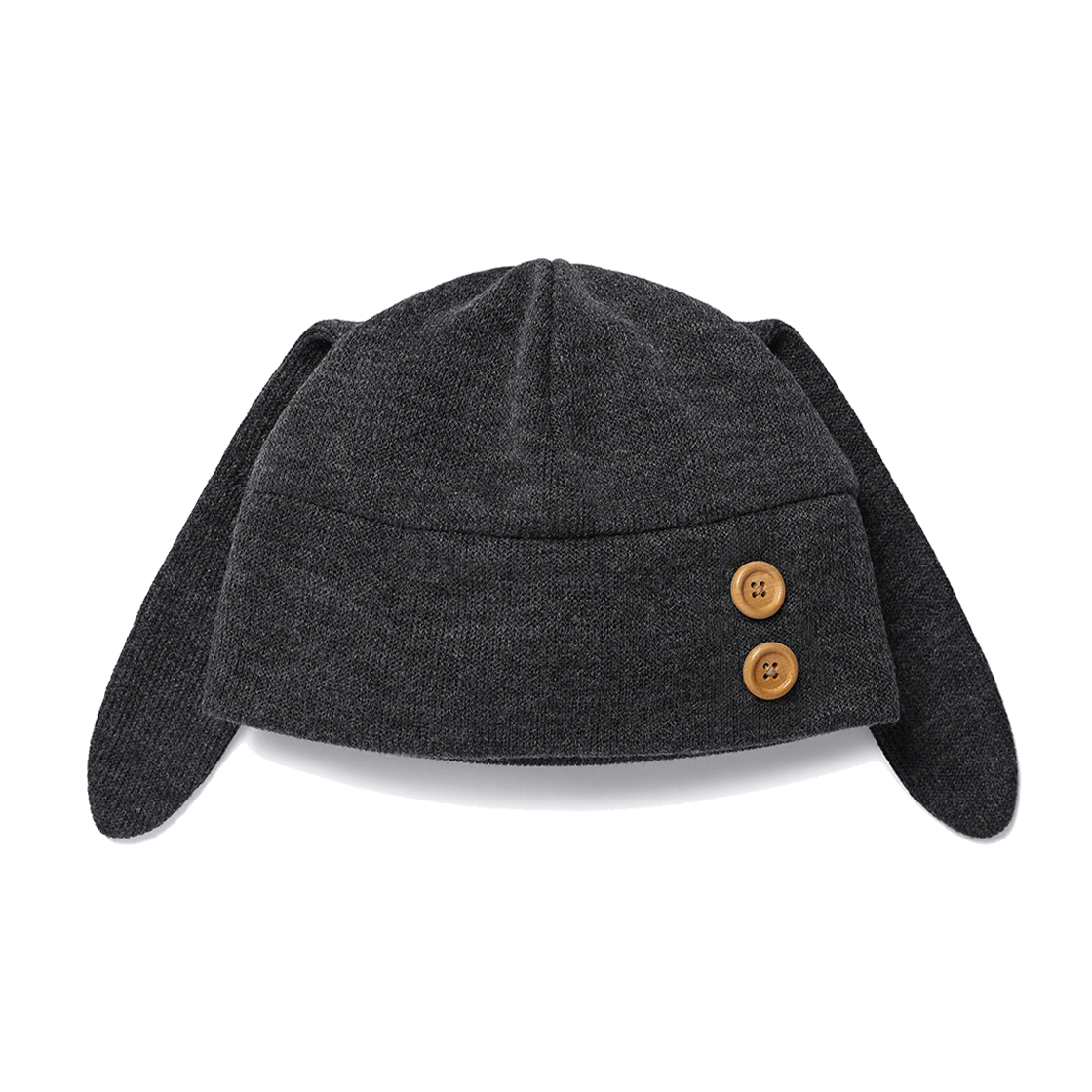 카비시 래빗 버튼 비니 차콜(CAVISH Rabbit Button Beanie Charcoal)
