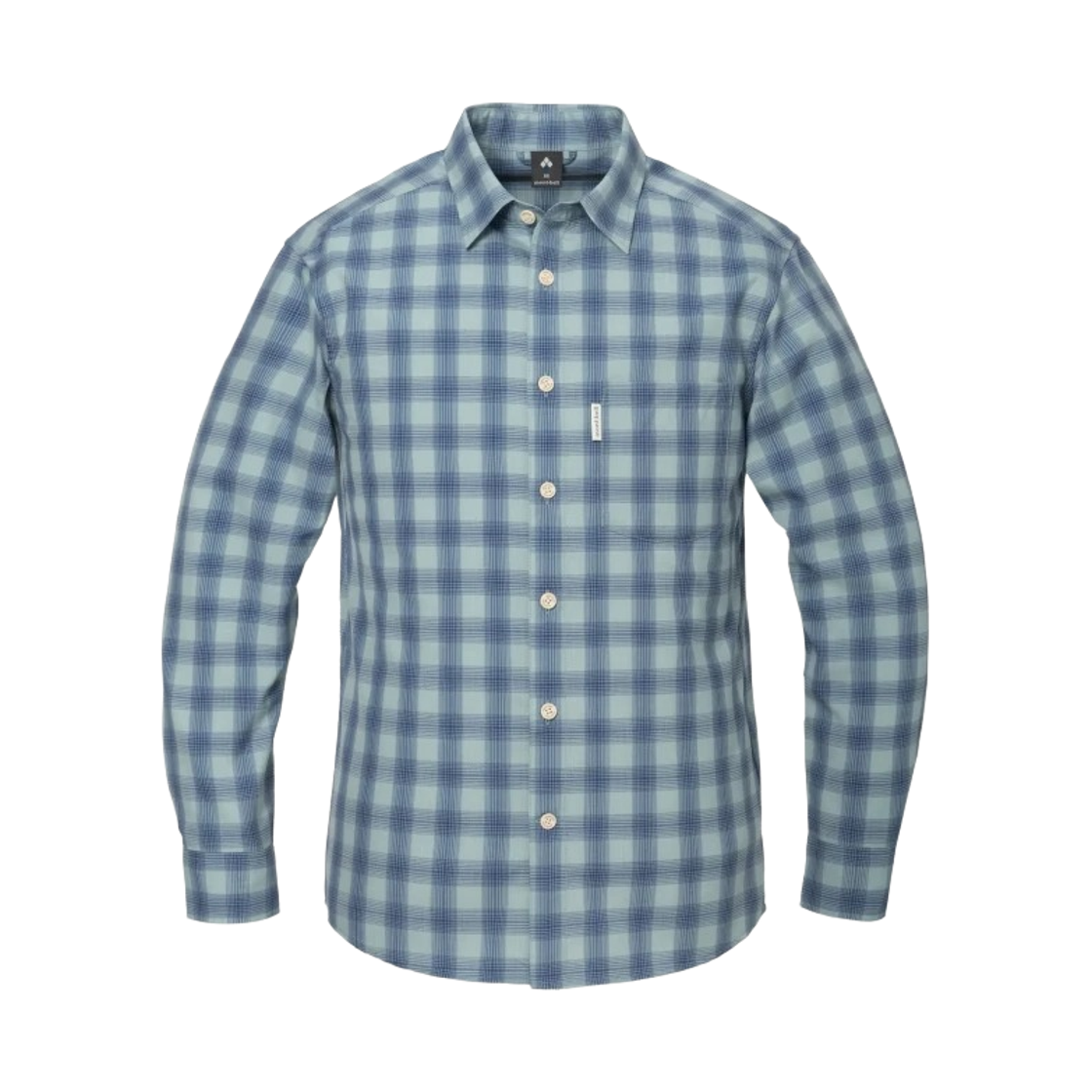 1114621 Montbell Merino Wool Light Long Sleeve Shirt Light Blue