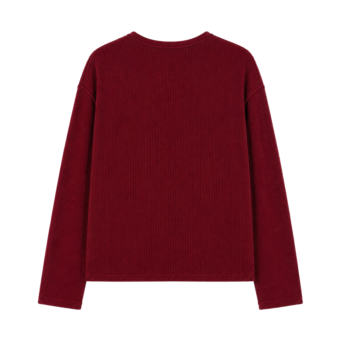 지크립 링 스냅 라운드 넥 세미 크롭 니트 가디건 버건디(GCLIP Ring Snap Round Neck Semi-Crop Knit Cardigan Burgundy) - 3