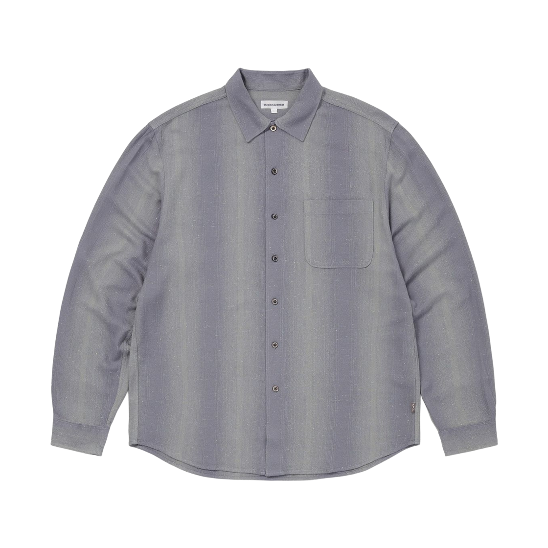 TN263WSHTL06PUG thisisneverthat Nep Bold Striped Shirt Purple Grey