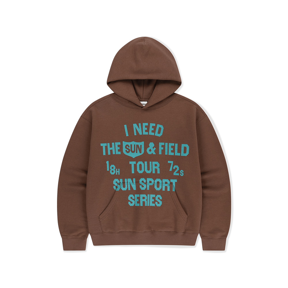 SL263TSWHO01BR [5% 적립] sunlovetour SUN and Field Hoodie Brown