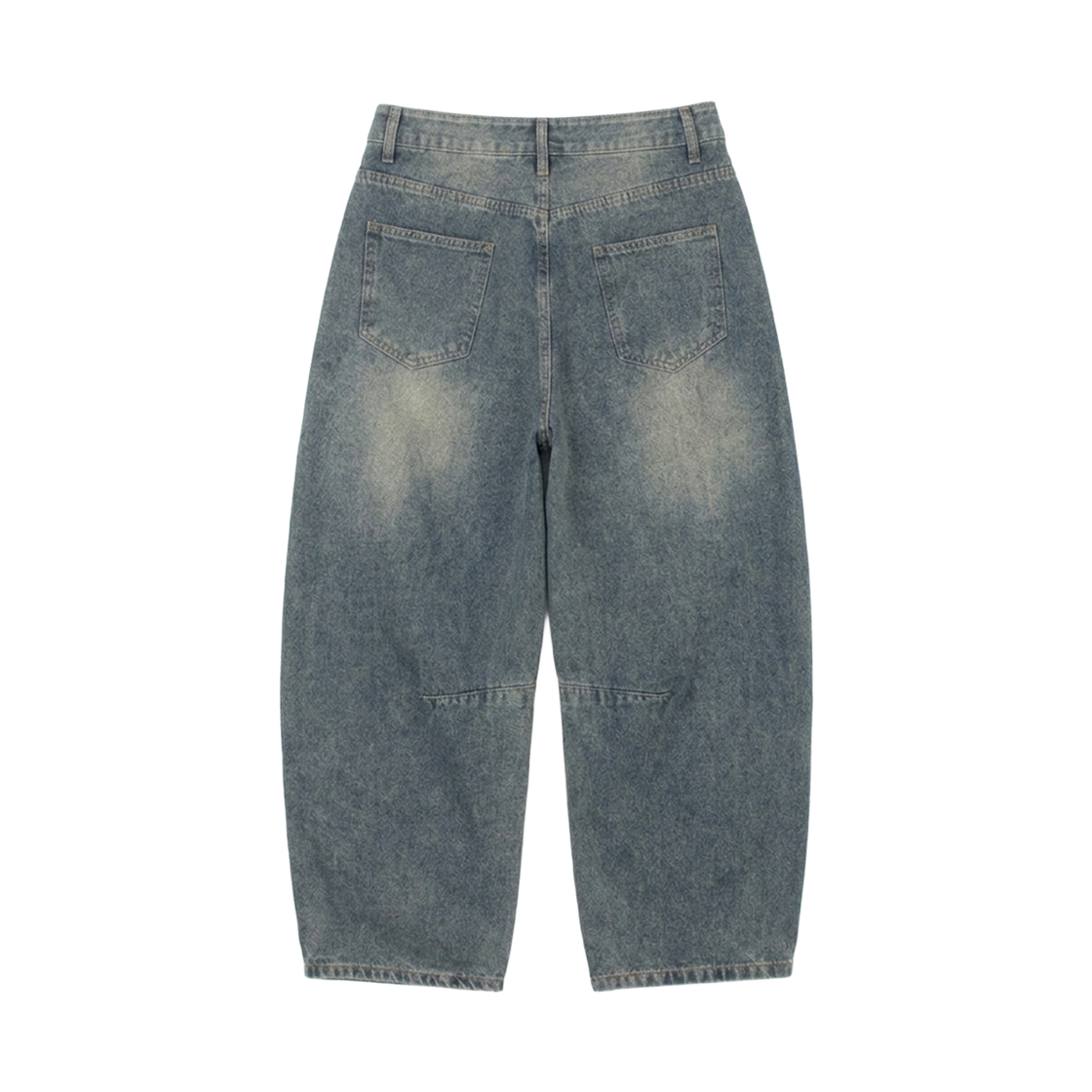 지크립 벌룬핏 커브드 다트 워시드 와이드 데님 팬츠 오일블루(GCLIP Balloon Fit Curved Dart Washed Denim Pants Medium Oil Blue) - 3