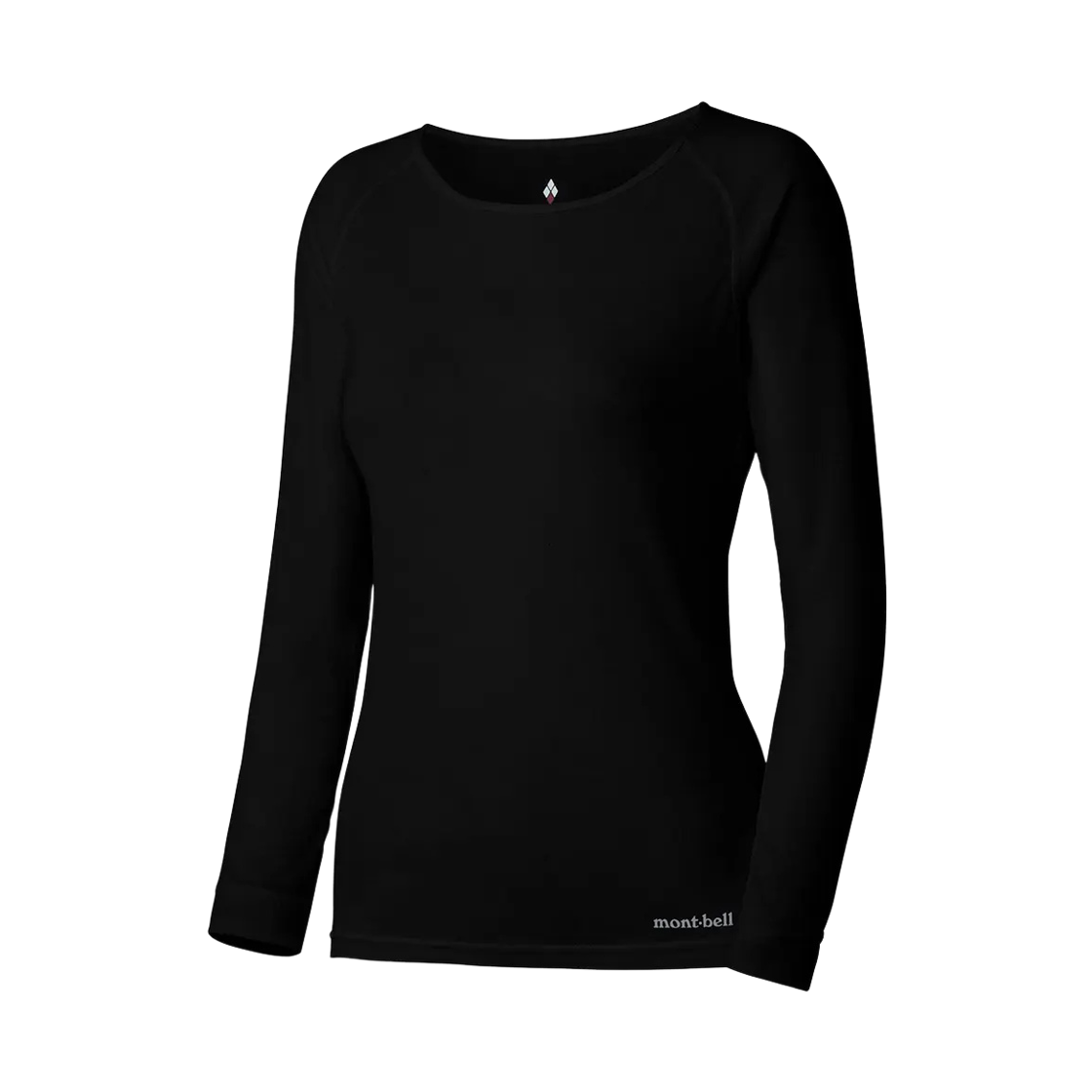1107690 (W) Montbell Core Spun Round Neck Shirt Black