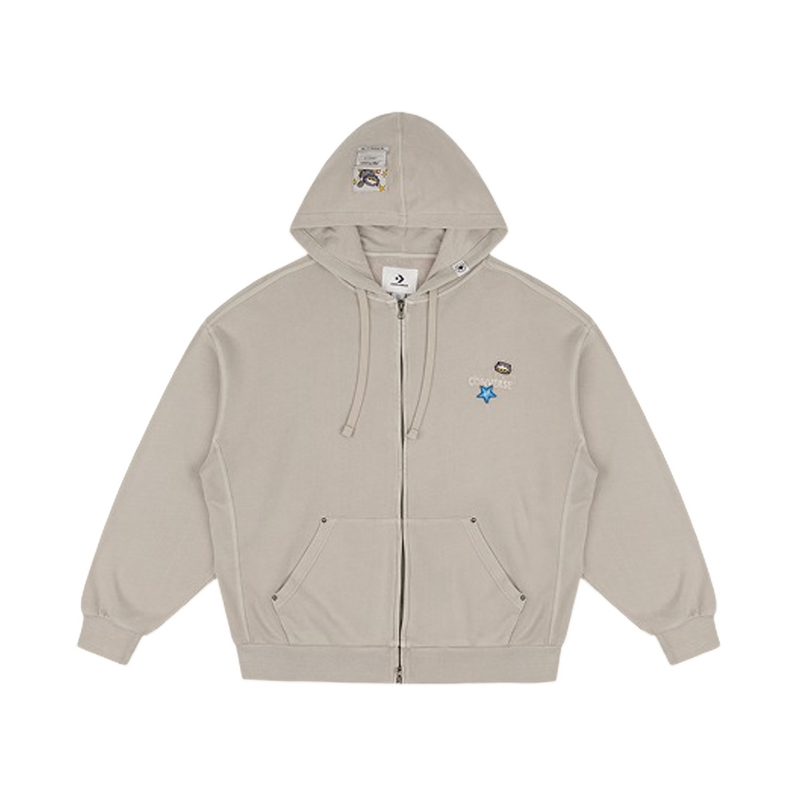 컨버스 x 조앤프렌즈 집업 후드 비치 스톤(Converse x Zo&Friends Zip-Up Hoodie Beach Stone)