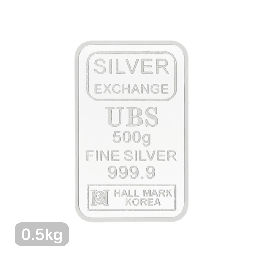 은 3대 검인마크 실버바 999.9 500g (랜덤 디자인)(Silver The Three Major Hallmarks Silver Bar 999.9 500g (Random Design))