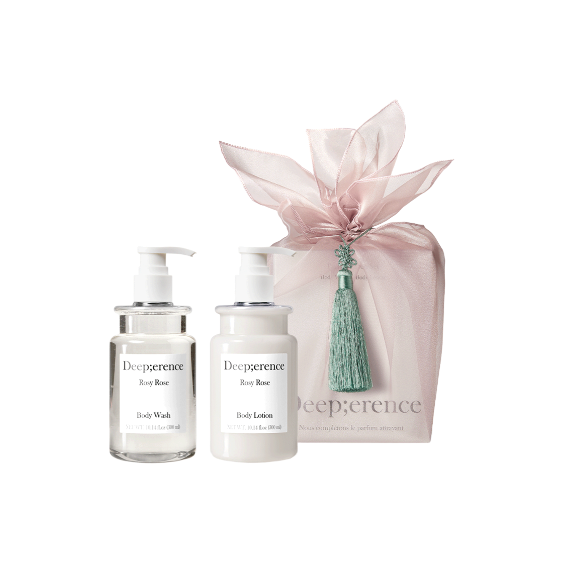 Bodycare_05 Deeperence Perfume de Body Duo Set – Rosy Rose (Body Wash + Body Lotion)