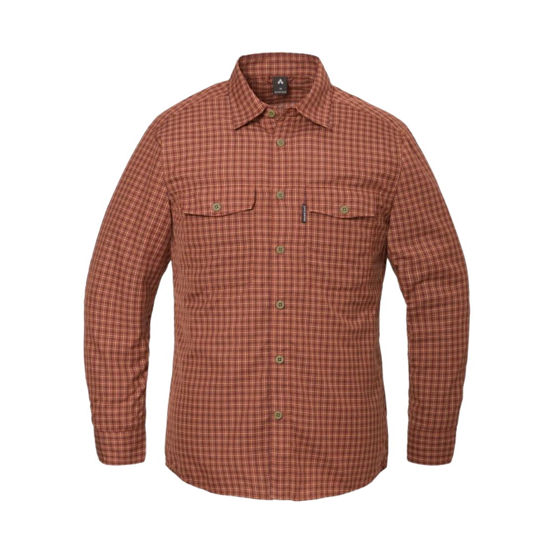 1114832 Montbell Wickron Light Double Pocket Long Sleeve Shirt Red 25